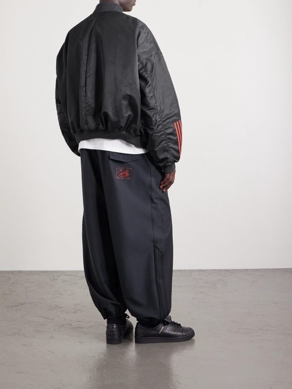 + Willy Chavarria Striped Satin Bomber Jacket - BK + Willy Chavarria Striped Satin Bomber Jacket - BK