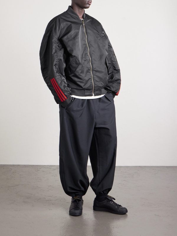+ Willy Chavarria Striped Satin Bomber Jacket - OU + Willy Chavarria Striped Satin Bomber Jacket - OU