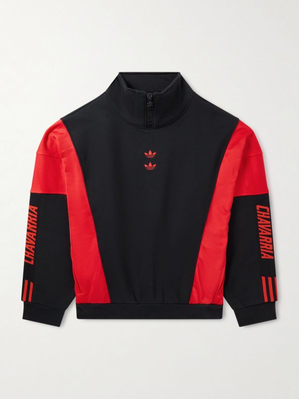 + Willy Chavarria Watsonville Embellished Cotton-Blend Jersey Half-Zip Sweatshirt