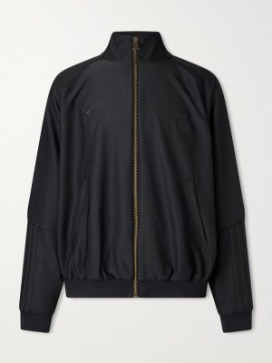 + Willy Chavarria Logo-Embroidered Jersey Jacket + Willy Chavarria Logo-Embroidered Jersey Jacket