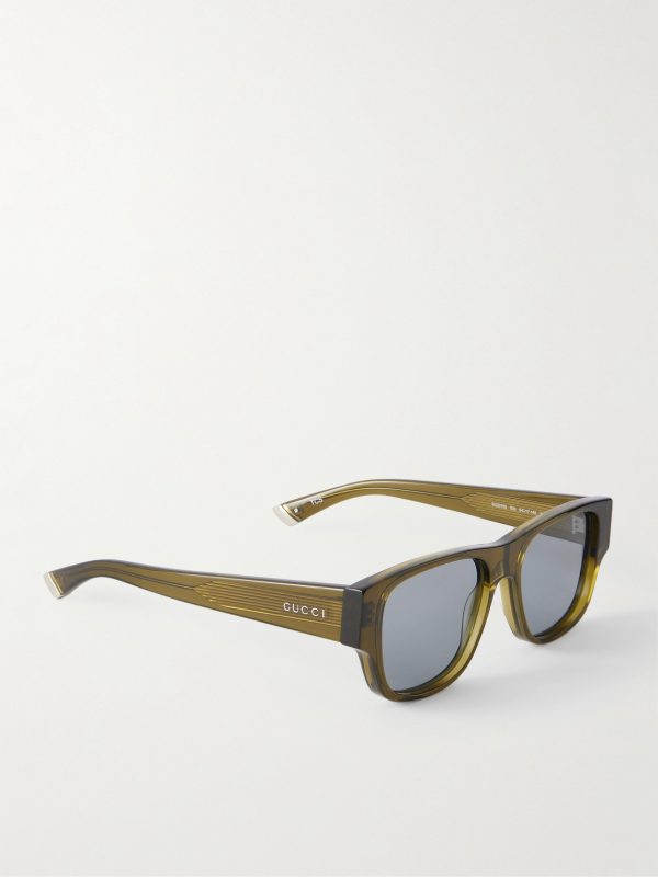 Square-Frame Acetate Sunglasses - FR Square-Frame Acetate Sunglasses - FR