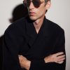 Bamboo Aviator-Style Gold-Tone Sunglasses - BK Bamboo Aviator-Style Gold-Tone Sunglasses - BK