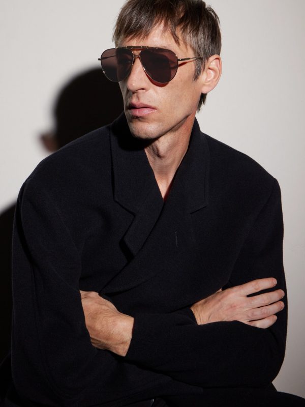 Bamboo Aviator-Style Gold-Tone Sunglasses - BK Bamboo Aviator-Style Gold-Tone Sunglasses - BK