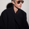 Bamboo Aviator-Style Gold-Tone Sunglasses - OU Bamboo Aviator-Style Gold-Tone Sunglasses - OU