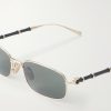 Bamboo Square-Frame Gold-Tone and Acetate Sunglasses - CU Bamboo Square-Frame Gold-Tone and Acetate Sunglasses - CU