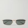 Bamboo Square-Frame Gold-Tone and Acetate Sunglasses Bamboo Square-Frame Gold-Tone and Acetate Sunglasses