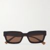 Square-Frame Tortoiseshell Acetate and Gold-Tone Sunglasses