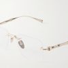 Bamboo Square-Frame Gold-Tone Glasses - CU Bamboo Square-Frame Gold-Tone Glasses - CU