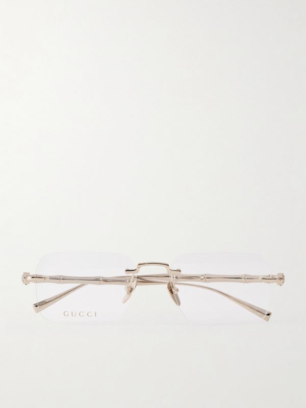 Bamboo Square-Frame Gold-Tone Glasses Bamboo Square-Frame Gold-Tone Glasses