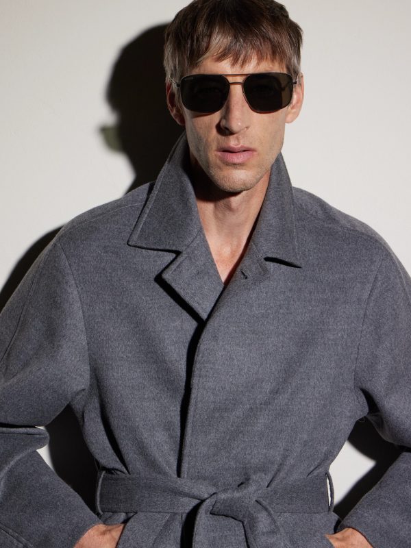 Aviator-Style Silver-Tone Sunglasses - OU