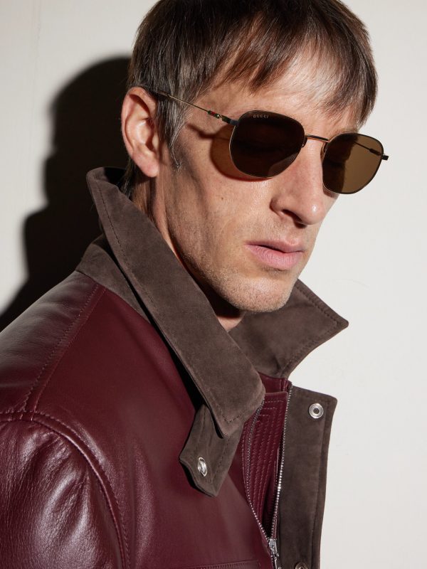 Round-Frame Gold-Tone Sunglasses - OU Round-Frame Gold-Tone Sunglasses - OU