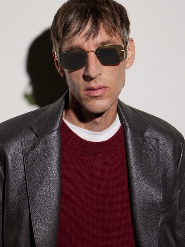 Bamboo Square-Frame Gold-Tone Sunglasses - BK Bamboo Square-Frame Gold-Tone Sunglasses - BK