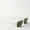 Bamboo Square-Frame Gold-Tone Sunglasses - FR Bamboo Square-Frame Gold-Tone Sunglasses - FR