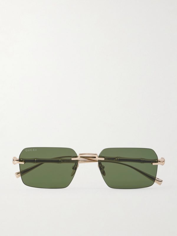 Bamboo Square-Frame Gold-Tone Sunglasses Bamboo Square-Frame Gold-Tone Sunglasses