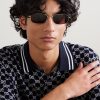 Bamboo Rectangular-Frame Gold-Tone Sunglasses - OU