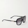 Aviator-Style Horsebit-Embellished Acetate Sunglasses - FR