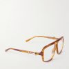Aviator-Style Horsebit-Embellished Tortoiseshell Acetate Glasses - FR