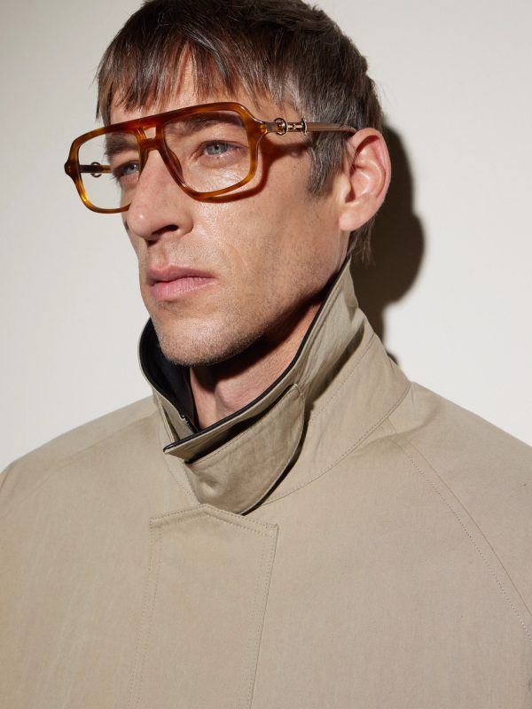 Aviator-Style Horsebit-Embellished Tortoiseshell Acetate Glasses - OU