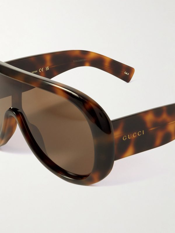 Aviator-Style Tortoiseshell Acetate Sunglasses - CU Aviator-Style Tortoiseshell Acetate Sunglasses - CU