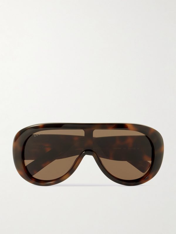 Aviator-Style Tortoiseshell Acetate Sunglasses Aviator-Style Tortoiseshell Acetate Sunglasses
