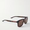Round-Frame Tortoiseshell Acetate Sunglasses - FR Round-Frame Tortoiseshell Acetate Sunglasses - FR