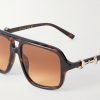 Aviator-Style Horsebit-Embellished Tortoiseshell Acetate Glasses - CU Aviator-Style Horsebit-Embellished Tortoiseshell Acetate Glasses - CU