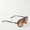 Aviator-Style Horsebit-Embellished Tortoiseshell Acetate Glasses - FR Aviator-Style Horsebit-Embellished Tortoiseshell Acetate Glasses - FR