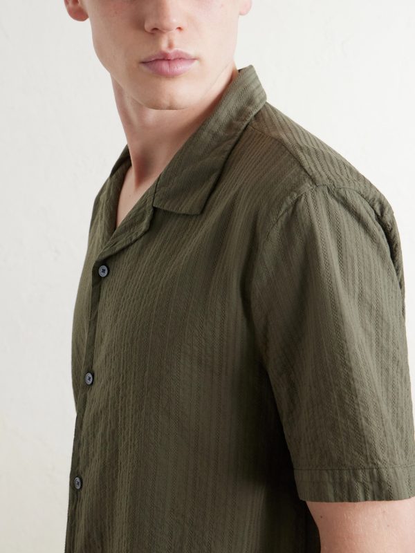 Camp-Collar Embroidered Cotton Shirt - CU Camp-Collar Embroidered Cotton Shirt - CU