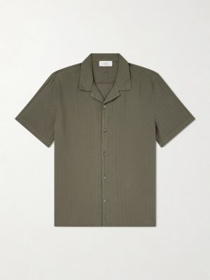 Camp-Collar Embroidered Cotton Shirt Camp-Collar Embroidered Cotton Shirt
