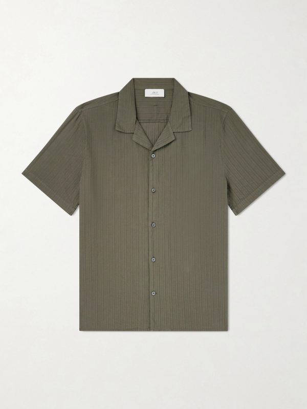 Camp-Collar Embroidered Cotton Shirt Camp-Collar Embroidered Cotton Shirt