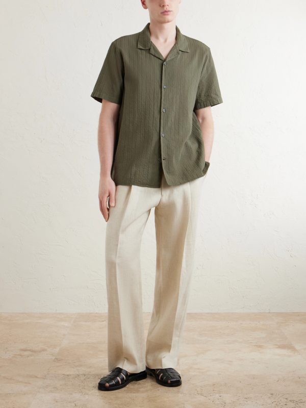 Camp-Collar Embroidered Cotton Shirt - OU Camp-Collar Embroidered Cotton Shirt - OU