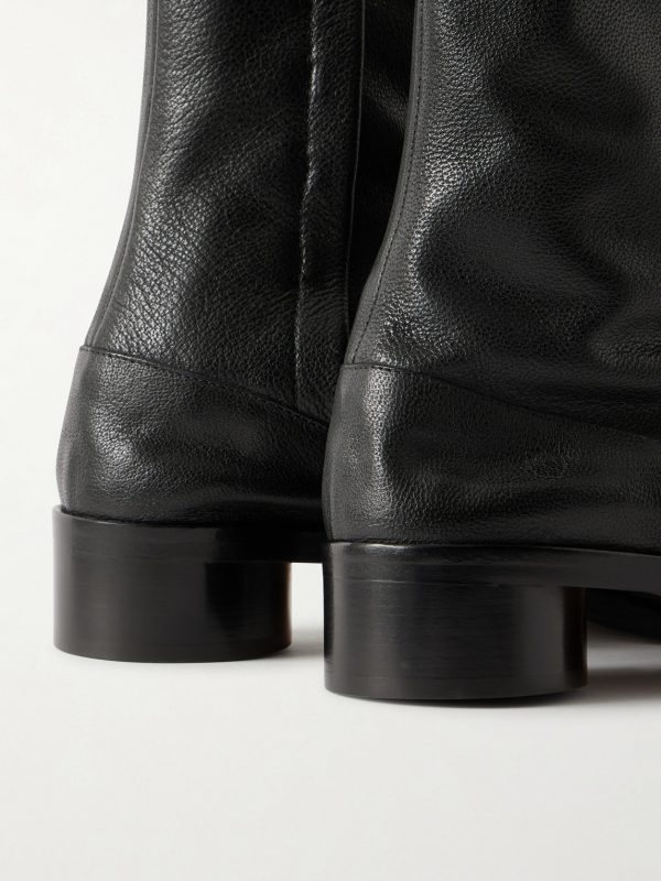 Tabi Split-Toe Textured-Leather Ankle Boots - CU Tabi Split-Toe Textured-Leather Ankle Boots - CU