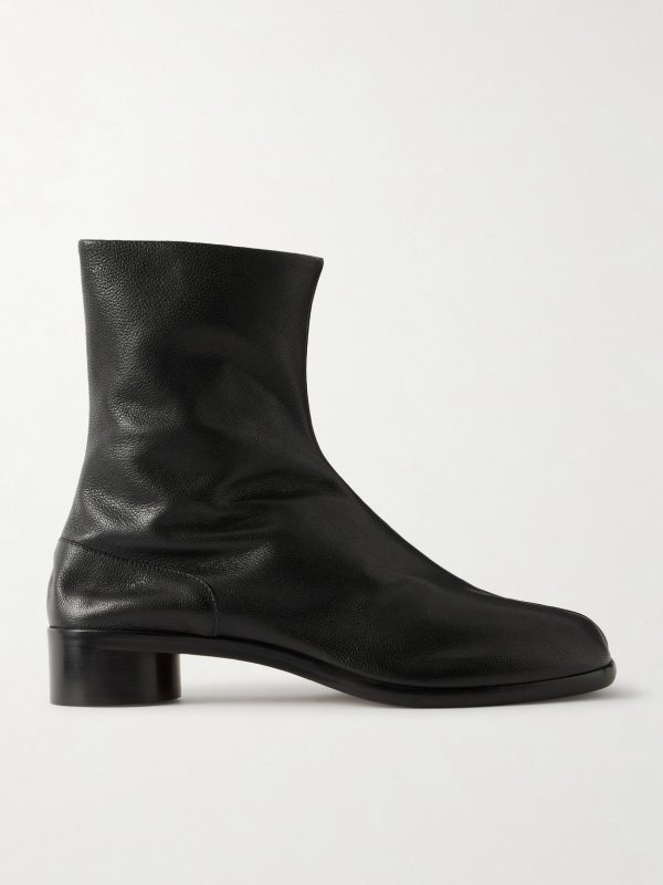 Tabi Split-Toe Textured-Leather Ankle Boots Tabi Split-Toe Textured-Leather Ankle Boots