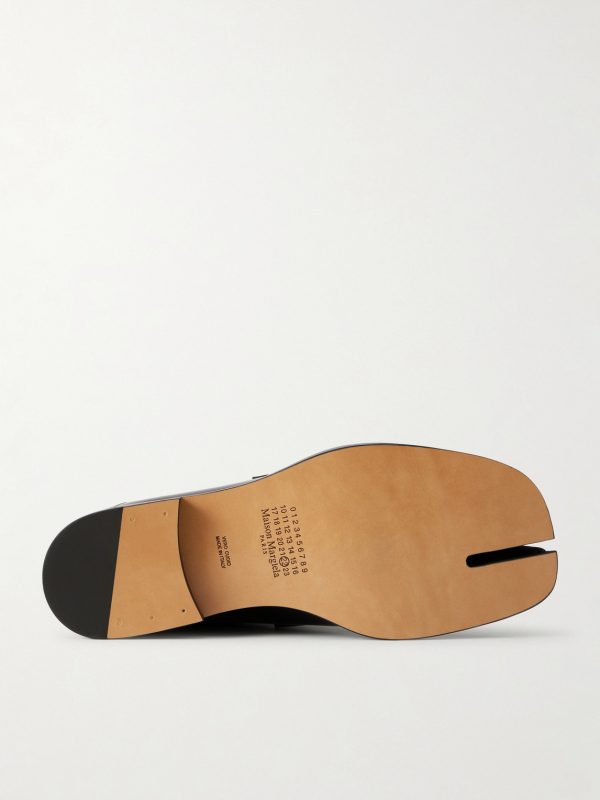 Tabi Babouche Split-Toe Leather Loafers - E1