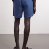 Straight-Leg Herringbone Linen Shorts - BK Straight-Leg Herringbone Linen Shorts - BK