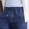Straight-Leg Herringbone Linen Shorts - CU Straight-Leg Herringbone Linen Shorts - CU