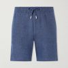 Straight-Leg Herringbone Linen Shorts Straight-Leg Herringbone Linen Shorts