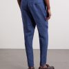 Steve Tapered Pleated Herringbone Linen Trousers - BK