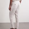 Steve Tapered Pleated Herringbone Linen Trousers - BK