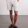 Straight-Leg Herringbone Linen Shorts - FR Straight-Leg Herringbone Linen Shorts - FR