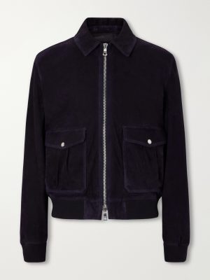 Suede Blouson Jacket