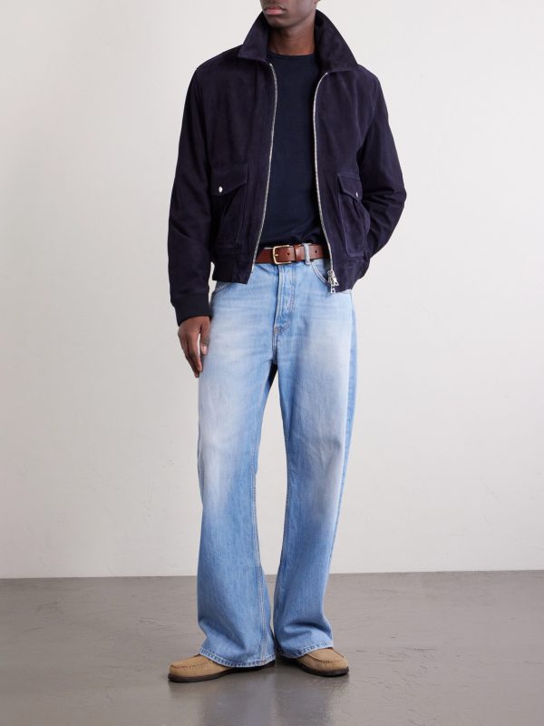 Suede Blouson Jacket - OU Suede Blouson Jacket - OU