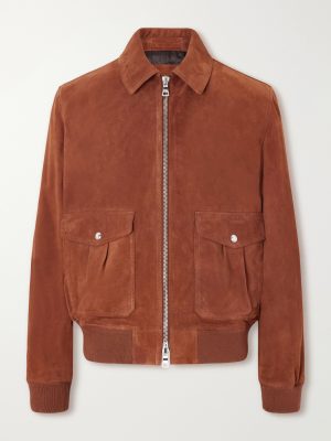 Suede Blouson Jacket