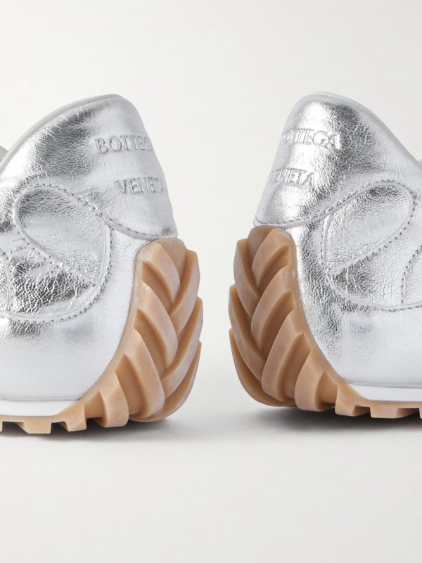 Orbit Flash Suede-Trimmed Metallic Leather Sneakers - CU Orbit Flash Suede-Trimmed Metallic Leather Sneakers - CU