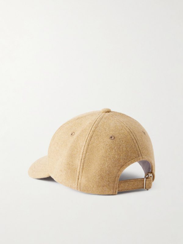 Charlie Logo-Embroidered Wool Baseball Cap - BK
