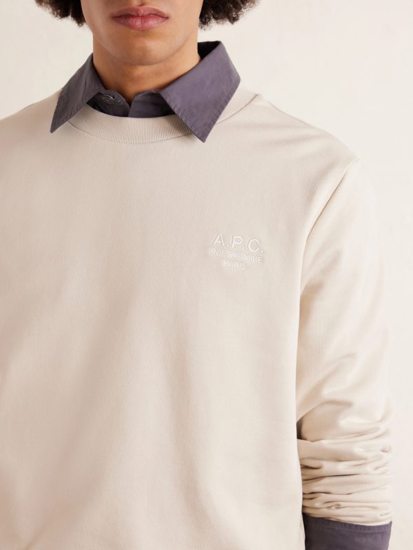 Logo-Embroidered Cotton-Blend Jersey Sweatshirt - CU Logo-Embroidered Cotton-Blend Jersey Sweatshirt - CU