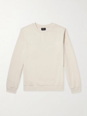 Logo-Embroidered Cotton-Blend Jersey Sweatshirt