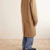 Double-Breasted Twill Trench Coat - BK