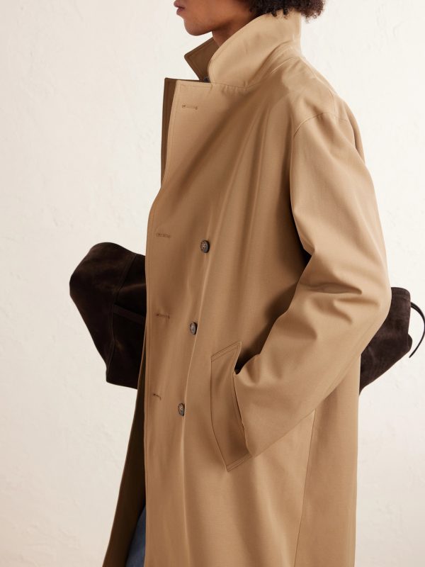 Double-Breasted Twill Trench Coat - CU