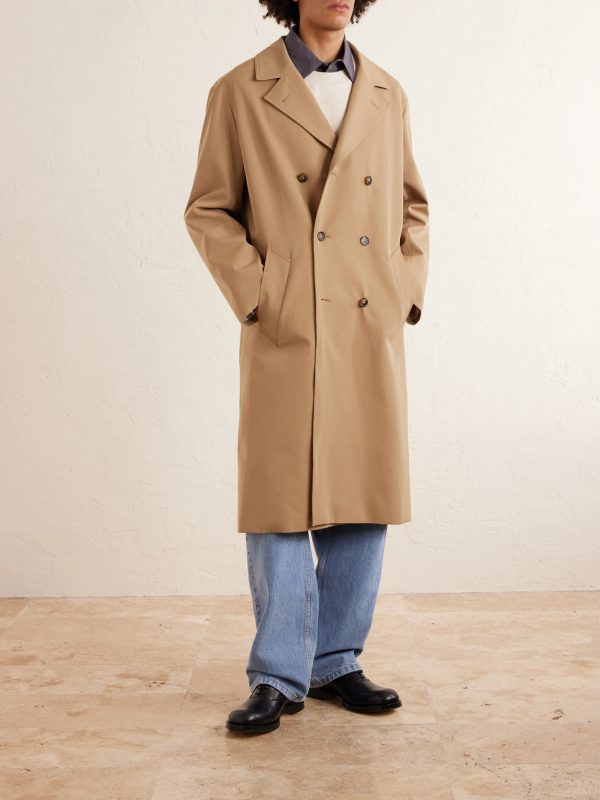 Double-Breasted Twill Trench Coat - FR
